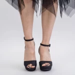 Sandale Dama cu Platforma XDT271A Black Mei