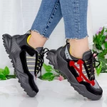 Pantofi Sport Dama cu Platforma 196 PSDP Black Mei