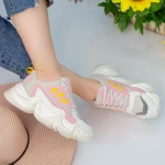 Pantofi Sport Dama cu Platforma SZ253 Beige Mei