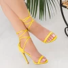 Sandale Dama cu Toc subtire XKK232 Yellow Mei