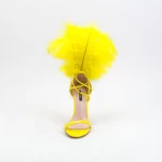 Sandale Dama cu Toc subtire XKK232 Yellow Mei